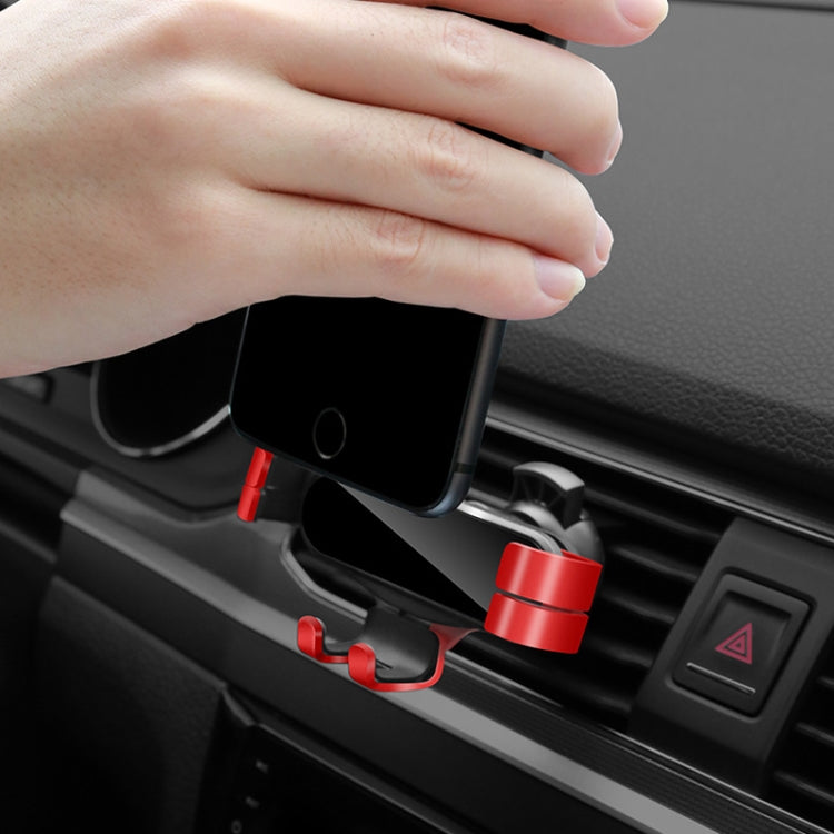 2 PCS Car Mobile Phone Buckle Bracket Outlet Gravity Support Invisible Navigation Holder(Red) - Car Holders by PMC Jewellery | Online Shopping South Africa | PMC Jewellery