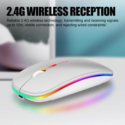 K-Snake BM110 RGB Lighting Effect Wireless Bluetooth Mouse(Silver) - Wireless Mice by K-Snake | Online Shopping South Africa | PMC Jewellery