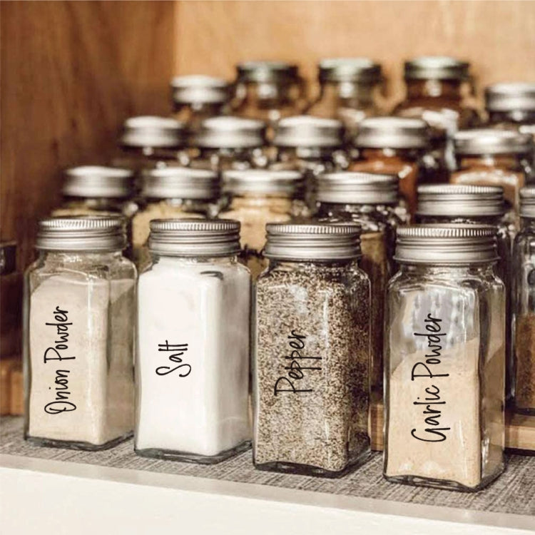 276 PCS Transparent Waterproof Spice Labels 2 Color Combination Pantry Markers(8 Sheets / Set) - Printer Paper & Stickers by PMC TechLife | Online Shopping South Africa | PMC TechLife