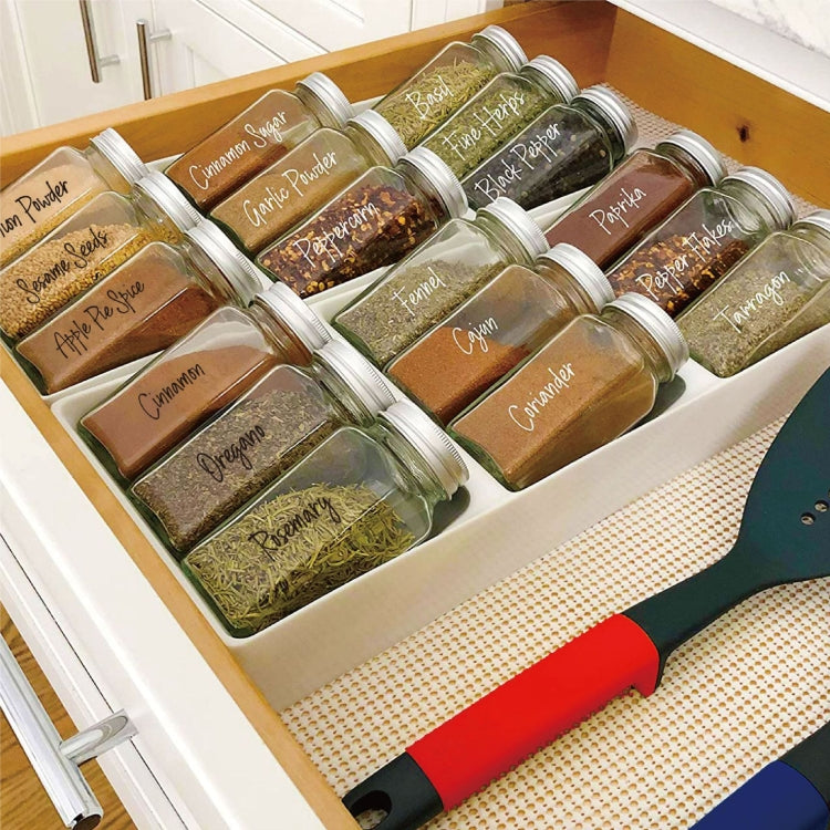 276 PCS Transparent Waterproof Spice Labels 2 Color Combination Pantry Markers(8 Sheets / Set) - Printer Paper & Stickers by PMC TechLife | Online Shopping South Africa | PMC TechLife