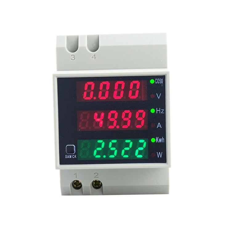 D52-2058 Wattmeter Din rail Volt Current Meter, Specification: AC80-300V Built-in CT - Current & Voltage Tester by PMC Jewellery | Online Shopping South Africa | PMC Jewellery