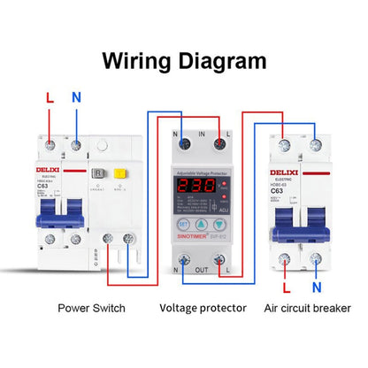 SINOTIMER SVP-912 Adjustable Self-resetting Intelligent Under-voltage Protector, Current: 40A - Other Tester Tool by SINOTIMER | Online Shopping South Africa | PMC Jewellery | Buy Now Pay Later Mobicred