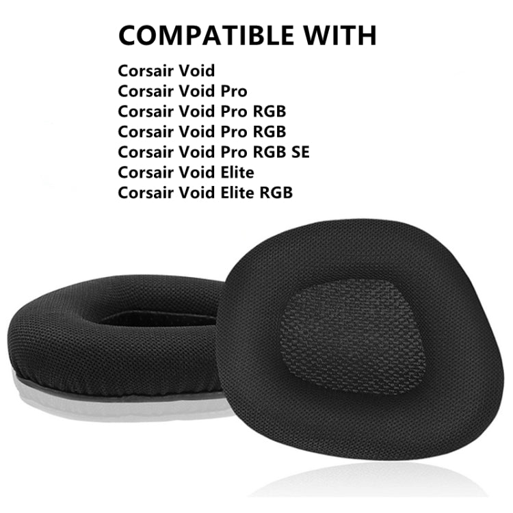 2 PCS Replacement Earpads for Corsair Void Pro Elite,Style: Black Ice Sensory Leather - Earmuff & Pad by PMC TechLife | Online Shopping South Africa | PMC TechLife