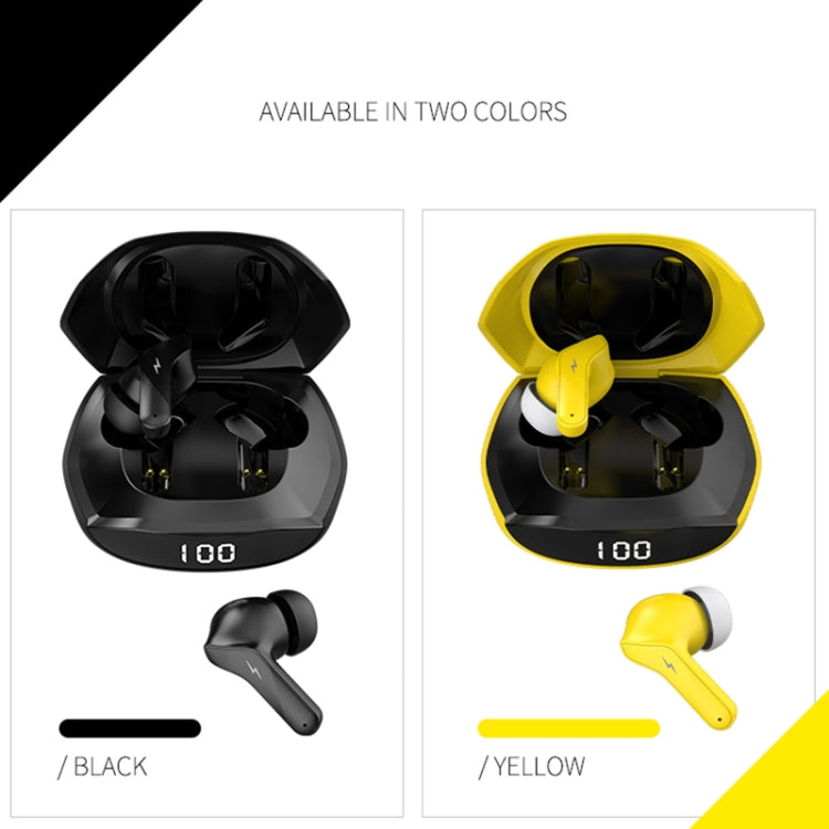 Ajazz  A1 TWS Binaural Stealth Game Noise-cancelling Wireless Bluetooth Earphone(Yellow) - Bluetooth Earphone by Ajazz | Online Shopping South Africa | PMC Jewellery