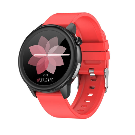 LOANIY E80 1.3 Inch Heart Rate Detection Smart Watch, Color: Red Silicone - Smart Watches by LOANIY | Online Shopping South Africa | PMC Jewellery | Buy Now Pay Later Mobicred