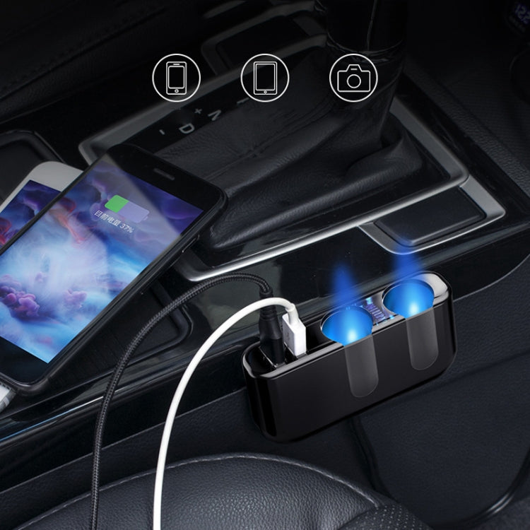 SHUNWEI Car Cigarette Lighter Charger 12/24V USB Converts Socket, Style: 3 Holes 2 USB Voltage - Car Charger by SHUNWEI | Online Shopping South Africa | PMC Jewellery