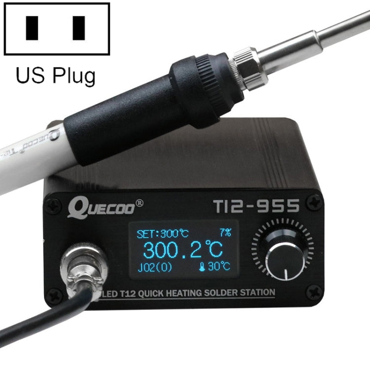 QUECOO 1.3-inch Screen Constant Temperature Soldering Iron, Set: US Plug (955+P9) - free shipping - PMC TechLife - Order now!