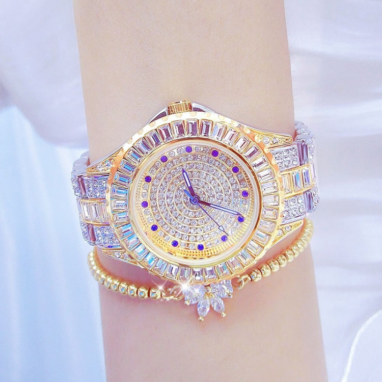 BS Bee Sister FA1686 Diamond Inlaid Ladies Watch Jewelry Chain Watch(Silver Golden) - Alloy Watches by BS Bee Sister | Online Shopping South Africa | PMC Jewellery | Buy Now Pay Later Mobicred