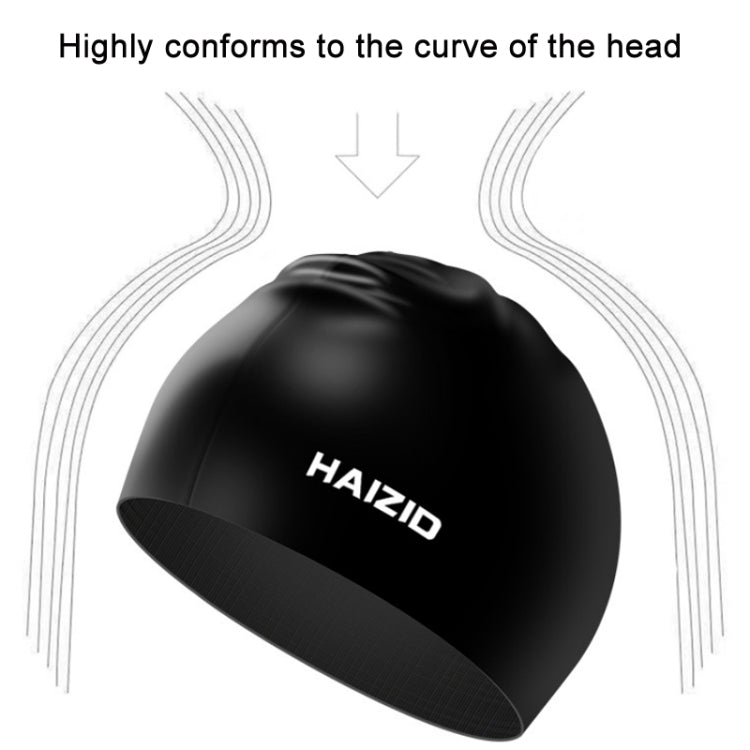 HAIZID 2 PCS Silicone Waterproof Oversized Swimming Cap, Color: Gray 55g - Swimming Caps by HAIZID | Online Shopping South Africa | PMC Jewellery