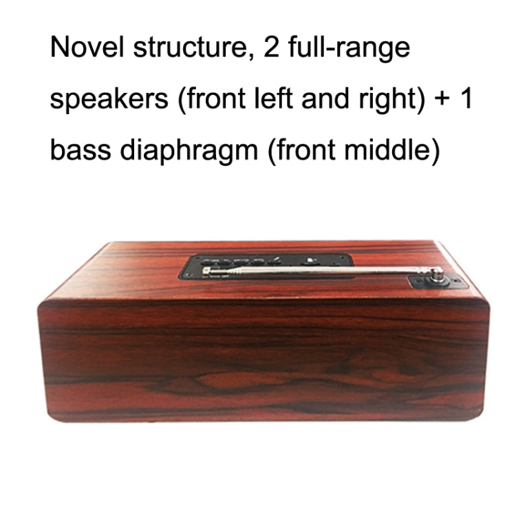 KingNeed S309 Wooden Multifunctional Wireless Bluetooth Speaker Card Subwoofer - Desktop Speaker by KingNeed | Online Shopping South Africa | PMC Jewellery