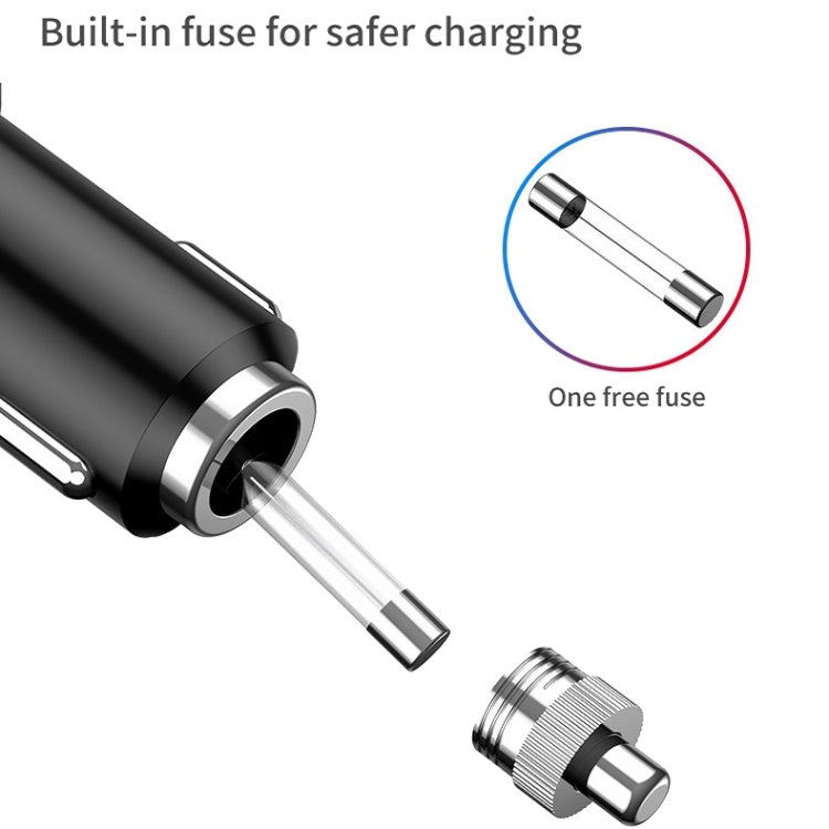 Car Charger With Switch Double Cigarette Hole Car Socket(C06 Neutral) - Car Charger by PMC Jewellery | Online Shopping South Africa | PMC Jewellery