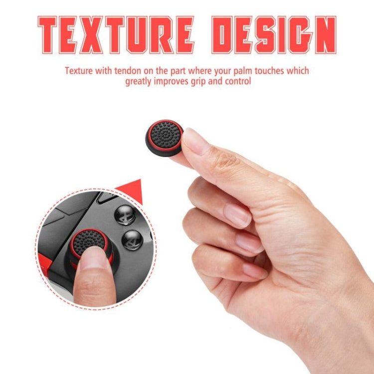 10 PCS Gamepad Silicone Luminous Button Cap Rocker Cap For PS5/PS4/PS3/ONE/360/PRO/series X/S(Black Red Circle) - Cases by PMC Jewellery | Online Shopping South Africa | PMC Jewellery