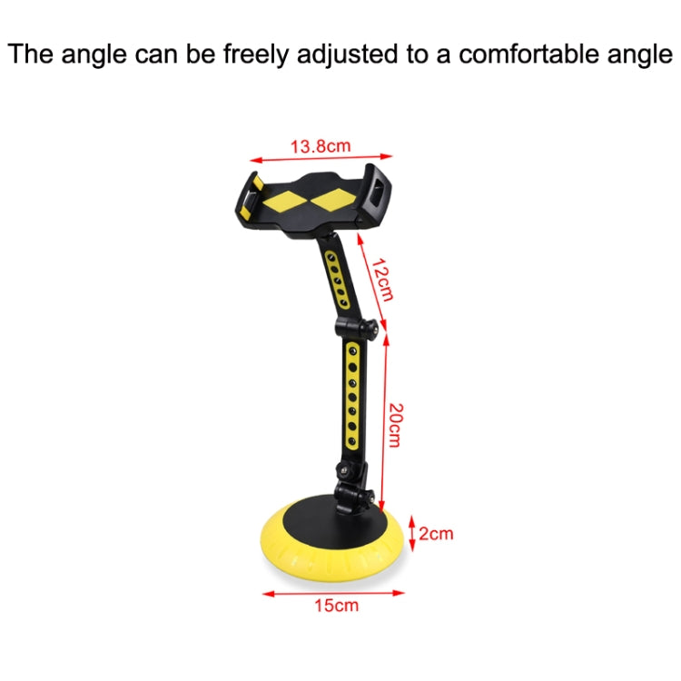 CJ-010 Rotating Desktop Tablet Bracket Foldable Online Learning Support Bracket(Yellow Black) - Desktop Holder by PMC Jewellery | Online Shopping South Africa | PMC Jewellery