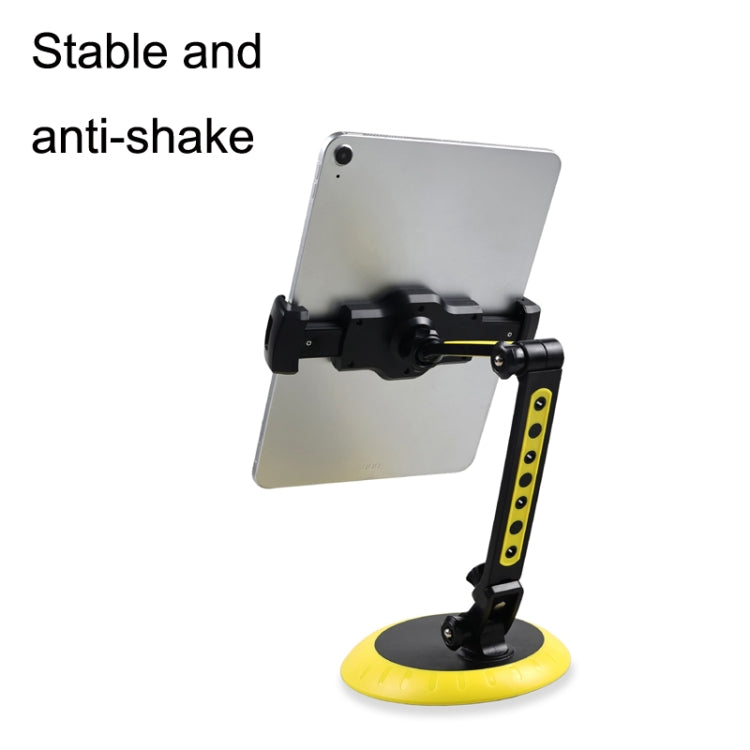 CJ-010 Rotating Desktop Tablet Bracket Foldable Online Learning Support Bracket(Yellow Black) - Desktop Holder by PMC Jewellery | Online Shopping South Africa | PMC Jewellery