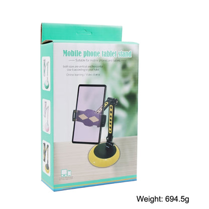 CJ-010 Rotating Desktop Tablet Bracket Foldable Online Learning Support Bracket(Yellow Black) - Desktop Holder by PMC Jewellery | Online Shopping South Africa | PMC Jewellery