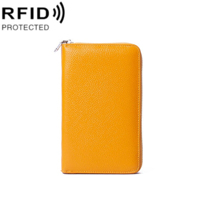 1659 RFID Anti-magnetic Anti-theft Passport Bag Document Bag Wallet(Yellow) - Antimagnetic RFID Package by PMC Jewellery | Online Shopping South Africa | PMC Jewellery | Buy Now Pay Later Mobicred