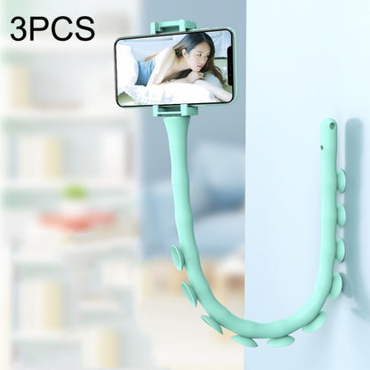 3PCS Caterpillar Mobile Phone Stand Magic Suction Cup Bedside Desktop Bracket(Light Blue) - Lazy Bracket by PMC Jewellery | Online Shopping South Africa | PMC Jewellery