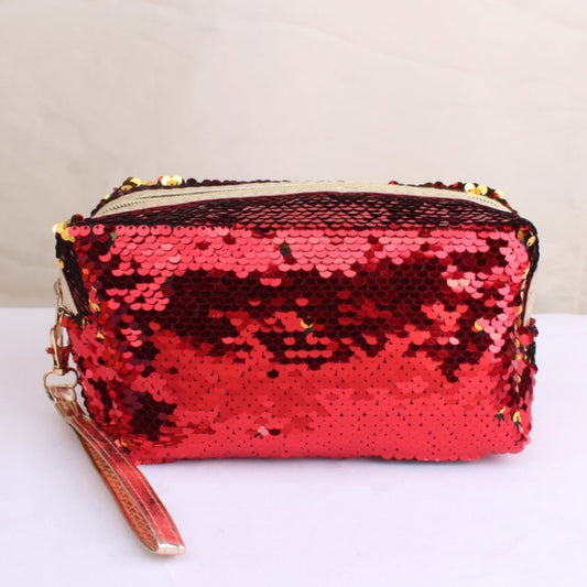 Travel Portable Sequined Anise Cosmetics Tote Storage Bag(Red) - Storage Boxes by PMC Jewellery | Online Shopping South Africa | PMC Jewellery