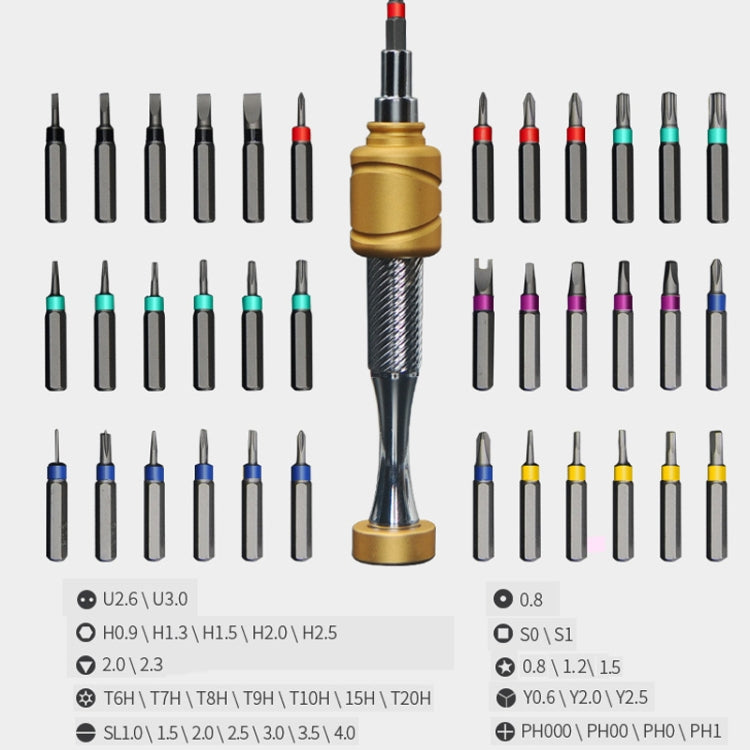 37 In 1 Aluminum Glasses Screwdriver Set Computer Watch Dismantling Repair Tools - Screwdriver Set by PMC TechLife | Online Shopping South Africa | PMC TechLife