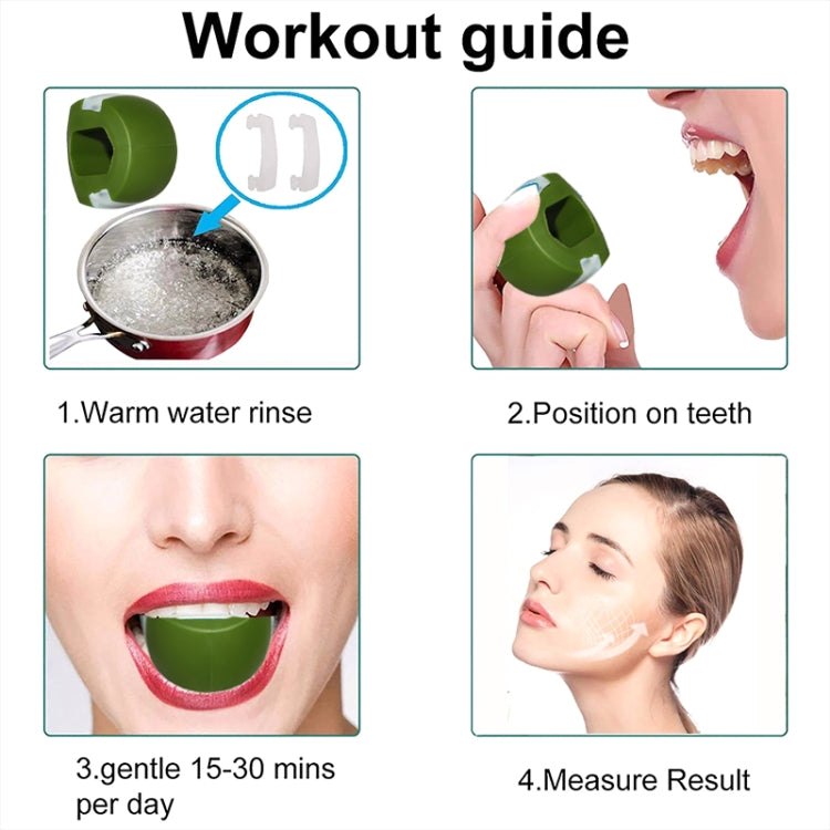 3PCS 2nd Generation Masseter Ball Mandibular Trainer Facial Muscle Trainer Silicone Face-Lifting Device(Green) - Corrector by PMC Jewellery | Online Shopping South Africa | PMC Jewellery