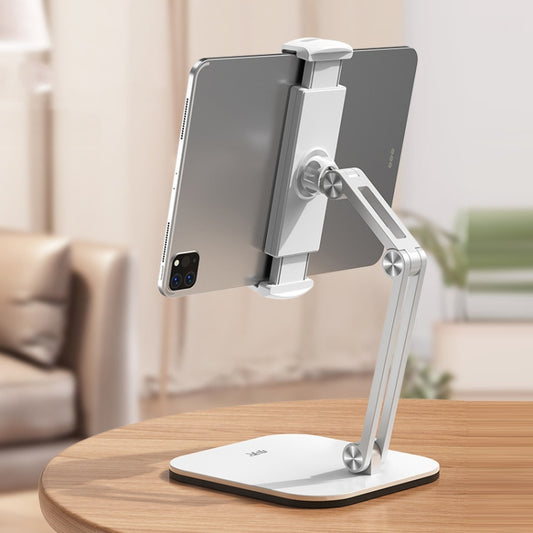 SSKY X27 Tablet Computer Desktop Mobile Phone Adjustable Support Frame, Style: Double Arms (White) - Desktop Holder by SSKY | Online Shopping South Africa | PMC Jewellery | Buy Now Pay Later Mobicred