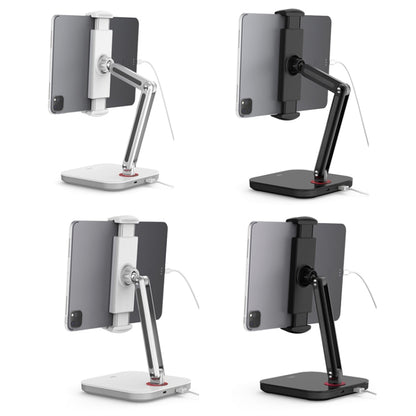 SSKY X38 Desktop Phone Tablet Stand Folding Online Classes Support, Style: Single Arm Charging Version (Black) - Desktop Holder by SSKY | Online Shopping South Africa | PMC Jewellery