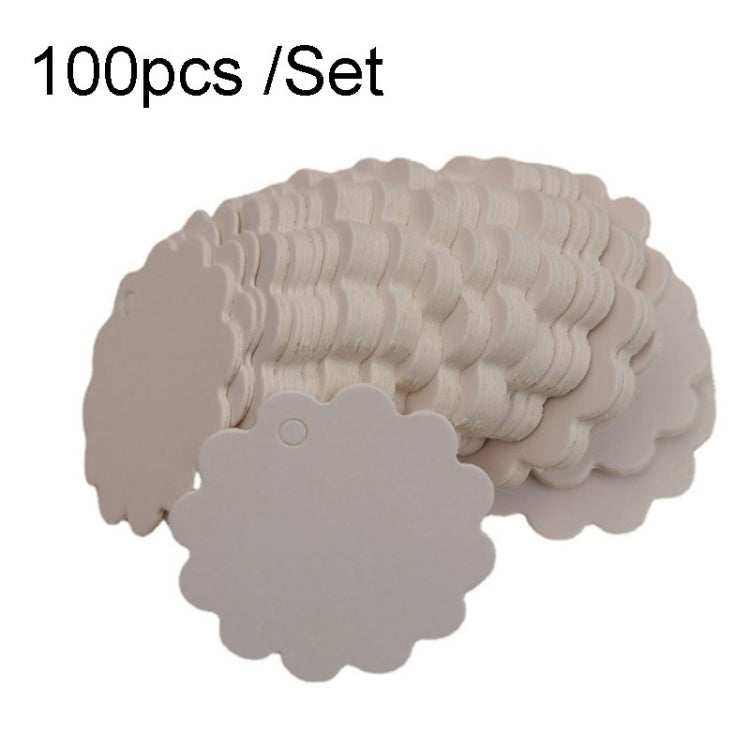 100pcs /Set Kraft Paper Tags Lace Round Blank Small Label(White) - free shipping - PMC TechLife - Order now!