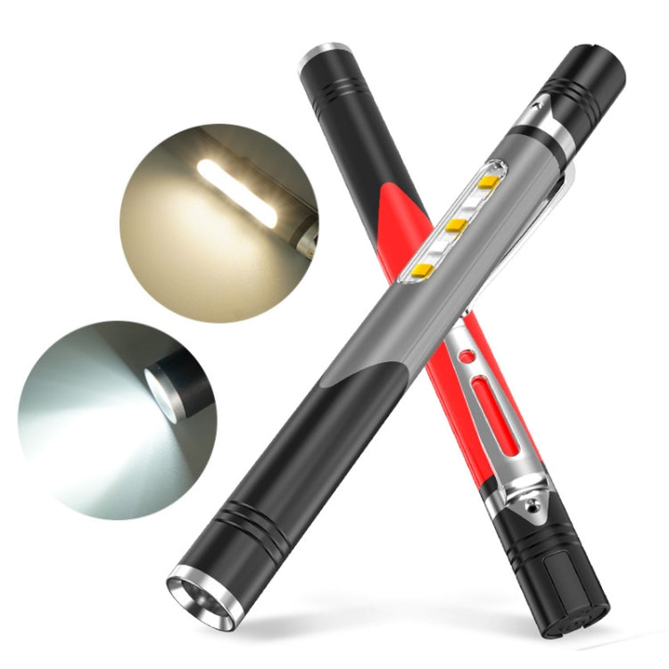 B35 XPG+LED Mini Pen Light Three Light Sources Convenient Flashlights(Grey) - LED Flashlight by PMC Jewellery | Online Shopping South Africa | PMC Jewellery