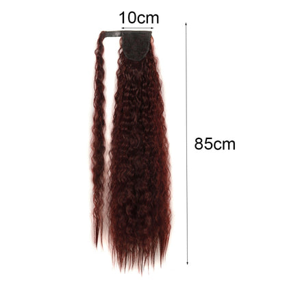 MST8568 Invisible Adhesive Bandage Wigs Corn Perm Long Ponytail Wigs(1BMBUG) - Wigs by PMC Jewellery | Online Shopping South Africa | PMC Jewellery