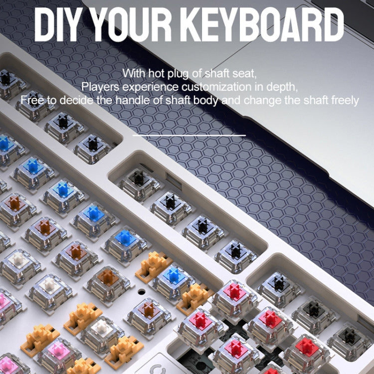 ZIYOU LANG K87 87-key RGB Bluetooth / Wireless / Wired Three Mode Game Keyboard, Cable Length: 1.5m, Style: Banana Shaft (Water Green) - Wireless Keyboard by ZIYOU LANG | Online Shopping South Africa | PMC Jewellery