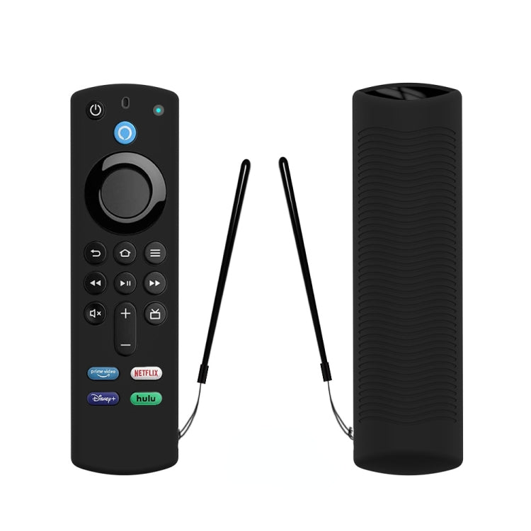 2 PCS Y27 For Alexa Voice Remote 3rd Gen Silicone Non-slip Protective Cover(Black) - Remote Control Covers by PMC Jewellery | Online Shopping South Africa | PMC Jewellery