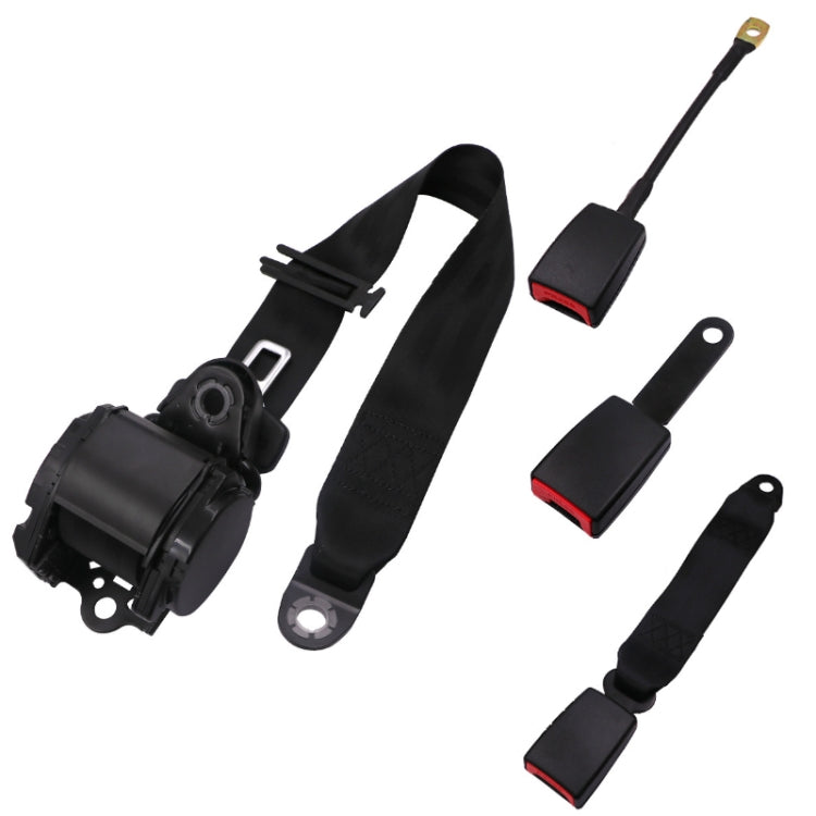 Universal 3-point Car Retrofit Seat Belt With Emergency Locking(Braided Straps) - Seat Belts & Padding by PMC TechLife | Online Shopping South Africa | PMC TechLife