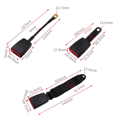 Universal 3-point Car Retrofit Seat Belt With Emergency Locking(Braided Straps) - Seat Belts & Padding by PMC Jewellery | Online Shopping South Africa | PMC Jewellery