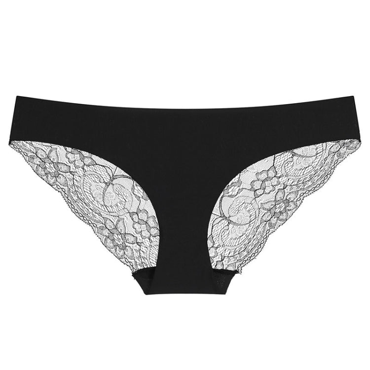 606 3pcs Sexy Lace One-piece Perspective Low-waist Ladies Underwear, Size: M(Black) - Ladies Underwear by PMC Jewellery | Online Shopping South Africa | PMC Jewellery