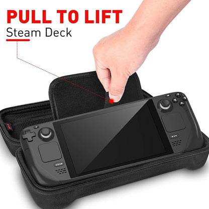 For Steam Deck Game Console Storage Bag Handheld EVA Oxford Cloth Hard Bag(1680D Black) - Accessories by PMC Jewellery | Online Shopping South Africa | PMC Jewellery