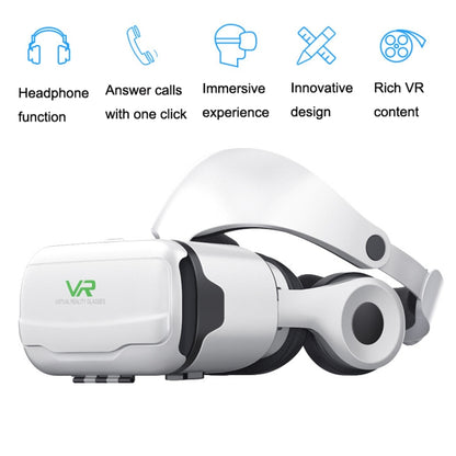 VR SHINECON G02EF+B03 Handle Mobile Phone 3D Virtual Reality VR Game Helmet Glasses With Headset - VR Headset by VR SHINECON | Online Shopping South Africa | PMC Jewellery