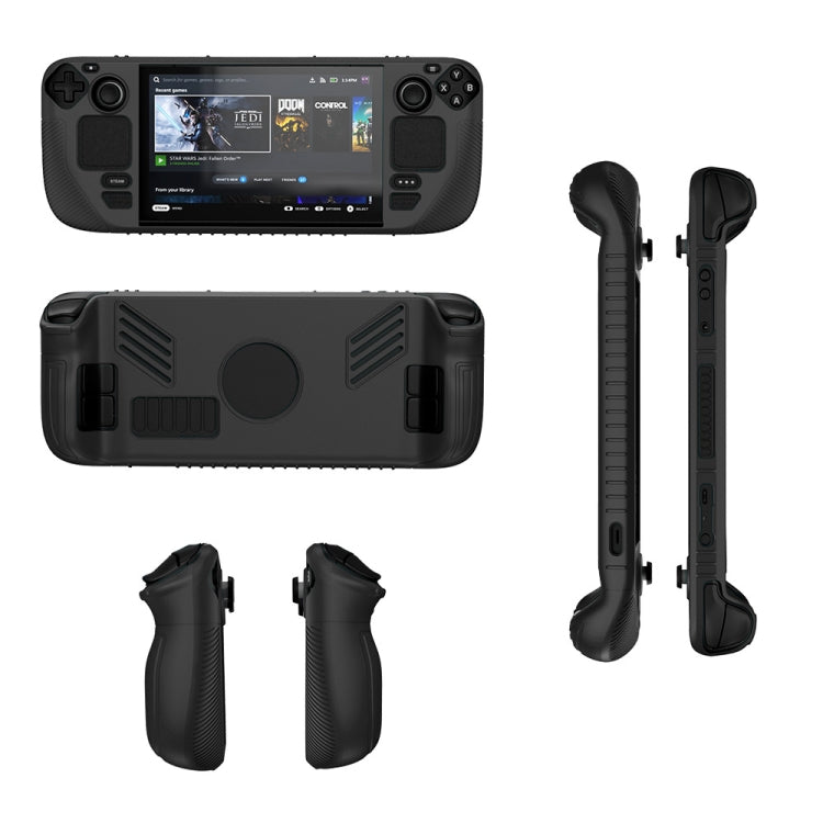 For Steam Deck V3 Non-slip Silicone Protective Case for Pocket Consoles(Black) - Accessories by PMC TechLife | Online Shopping South Africa | PMC TechLife