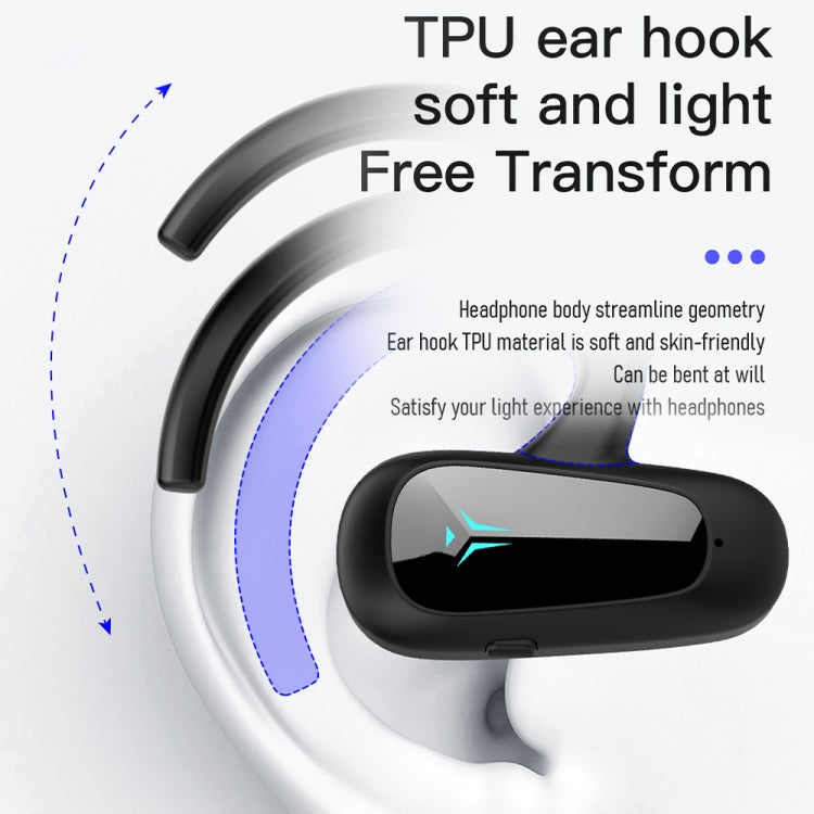 Bone Conduction Concepts Digital Display Stereo Bluetooth Earphones, Style: Single Ear(Red) - Bluetooth Earphone by PMC TechLife | Online Shopping South Africa | PMC TechLife