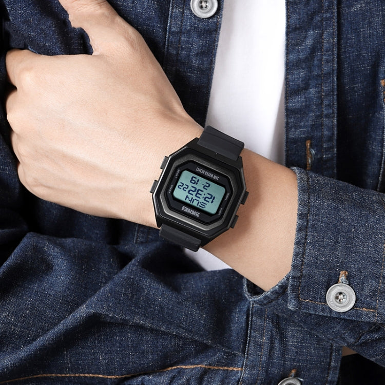 SKMEI 1875 Men Outdoor Electronic Watch Timing Multi-Functional Watch, Style: Silicone Band Black Machine - Silicone Strap Watches by SKMEI | Online Shopping South Africa | PMC Jewellery | Buy Now Pay Later Mobicred