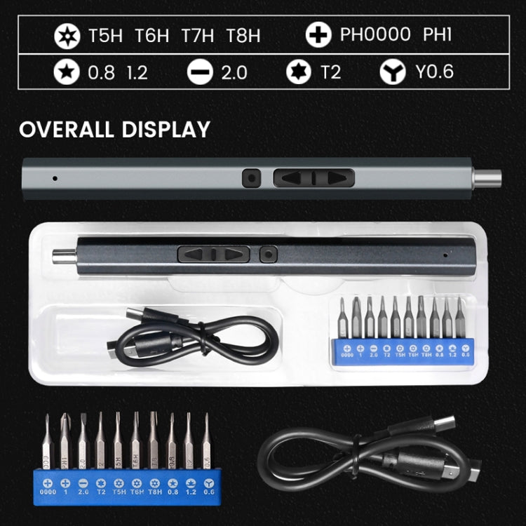 11 In 1 Rechargeable Mini Electric Screwdriver Set With 3LED Lighting - Screwdriver Set by PMC TechLife | Online Shopping South Africa | PMC TechLife | Buy Now Pay Later Mobicred