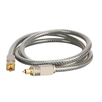 EMK YL/B Audio Digital Optical Fiber Cable Square To Square Audio Connection Cable, Length: 2m(Transparent Gray) - Audio Optical Cables by EMK | Online Shopping South Africa | PMC Jewellery