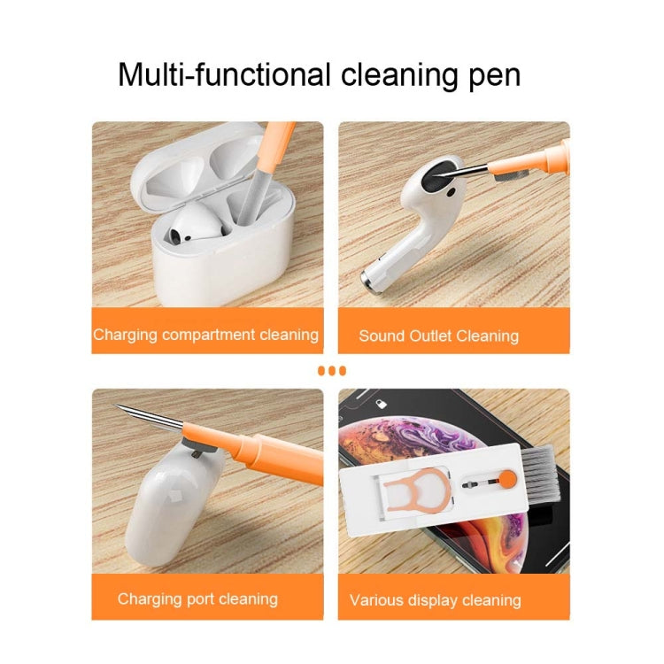 Q11 11-in-1 Multifunctional Bluetooth Headset Cleaning Pen Computer Keyboard Cleaning Kit(Orange Red) - Other Accessories by PMC Jewellery | Online Shopping South Africa | PMC Jewellery