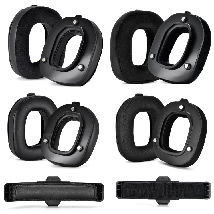 For Logitech Astro A50 Gen4 Headset Replacement Accessory ,Spec: 2pcs Leather+Velvet Earmuffs - Earmuff & Pad by PMC TechLife | Online Shopping South Africa | PMC TechLife