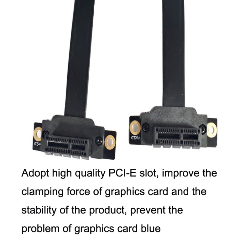 PCI-E 3.0 1X 90 Degrees Graphics Card / Wireless Network Card Extension Cable, Cable Length: 50cm - PCIE Cable by PMC Jewellery | Online Shopping South Africa | PMC Jewellery