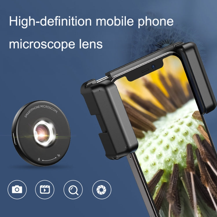 APEXEL  APL-MS009 100X Magnification Jewelry Appraisal Macro Mobile Phone Microscope Lens with LED - Macro & Wide-angle by APEXEL | Online Shopping South Africa | PMC Jewellery