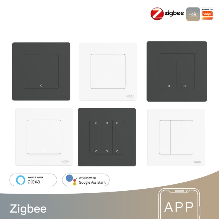 Tuya ZigBee Smart Single-fire Zero-fire Sharing Timing Voice Wall Switch EU Plug, Style: 4 Ways (White Scene Casual Post) - Smart Switch by PMC TechLife | Online Shopping South Africa | PMC TechLife