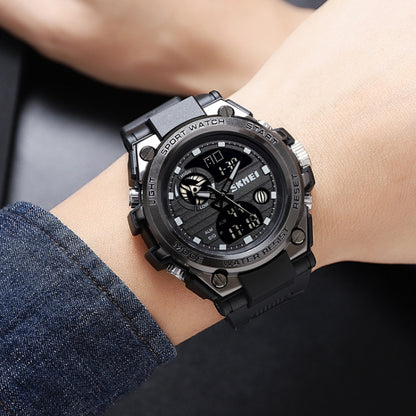 SKMEI 2031 Multifunctional Outdoor Waterproof Chronograph Men Sports Watch(Black) - Silicone Strap Watches by SKMEI | Online Shopping South Africa | PMC Jewellery | Buy Now Pay Later Mobicred