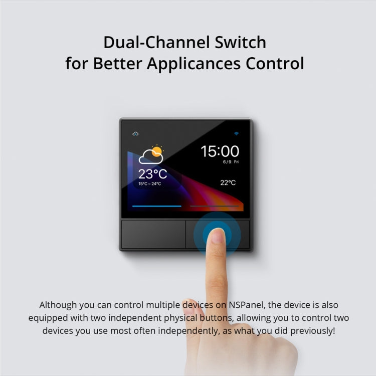 Sonoff NSPanel WiFi Smart Scene Switch Thermostat Temperature All-in-One Control Touch Screen, EU Plug(Black) - free shipping - PMC TechLife - Order now!