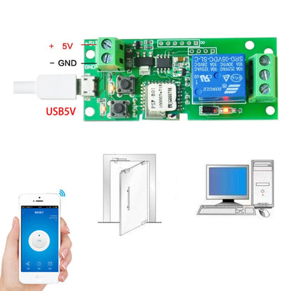 2pcs Sonoff Single Channel WiFi Wireless Remote Timing Smart Switch Relay Module Works, Model: 5V - Home Automation Modules by Sonoff | Online Shopping South Africa | PMC Jewellery