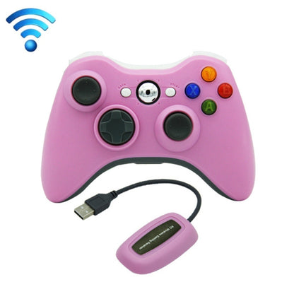 For Microsoft Xbox 360 / PC XB13 Dual Vibration Wireless 2.4G Gamepad With Receiver(Pink) - Gamepad by PMC Jewellery | Online Shopping South Africa | PMC Jewellery